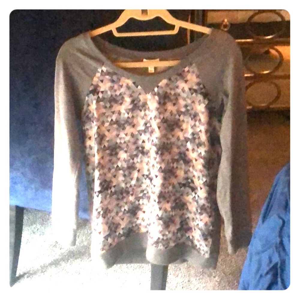 Soft Joie Long sleeve sweater with silk front.